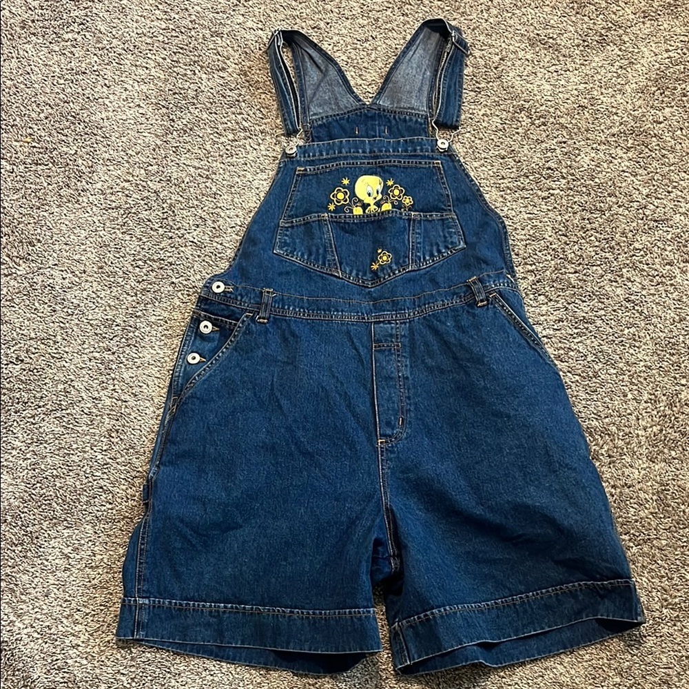 Looney Tunes‎ Women’s Vintage Tweety Bird Denim Overalls 18W